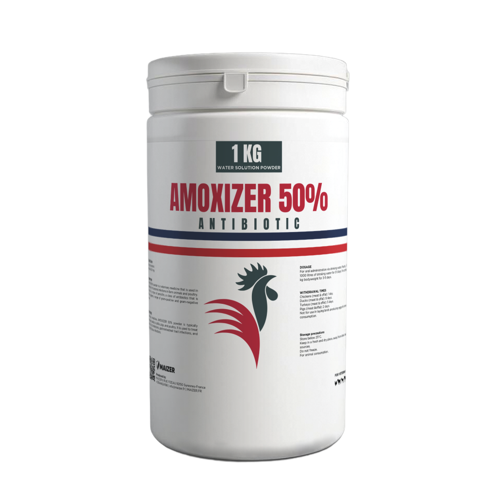 Amoxicillin 50% veterinary antibiotic powder for treating bacterial infections in livestock and poultry