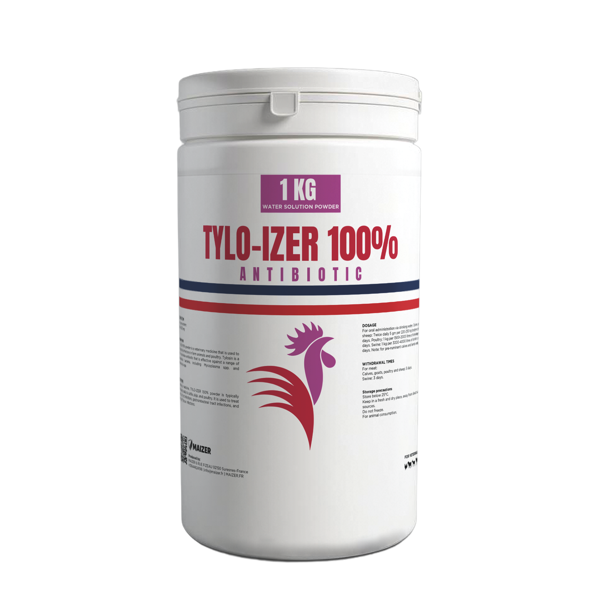 Tylosin 100% veterinary antibiotic for livestock and poultry Gram-positive infections